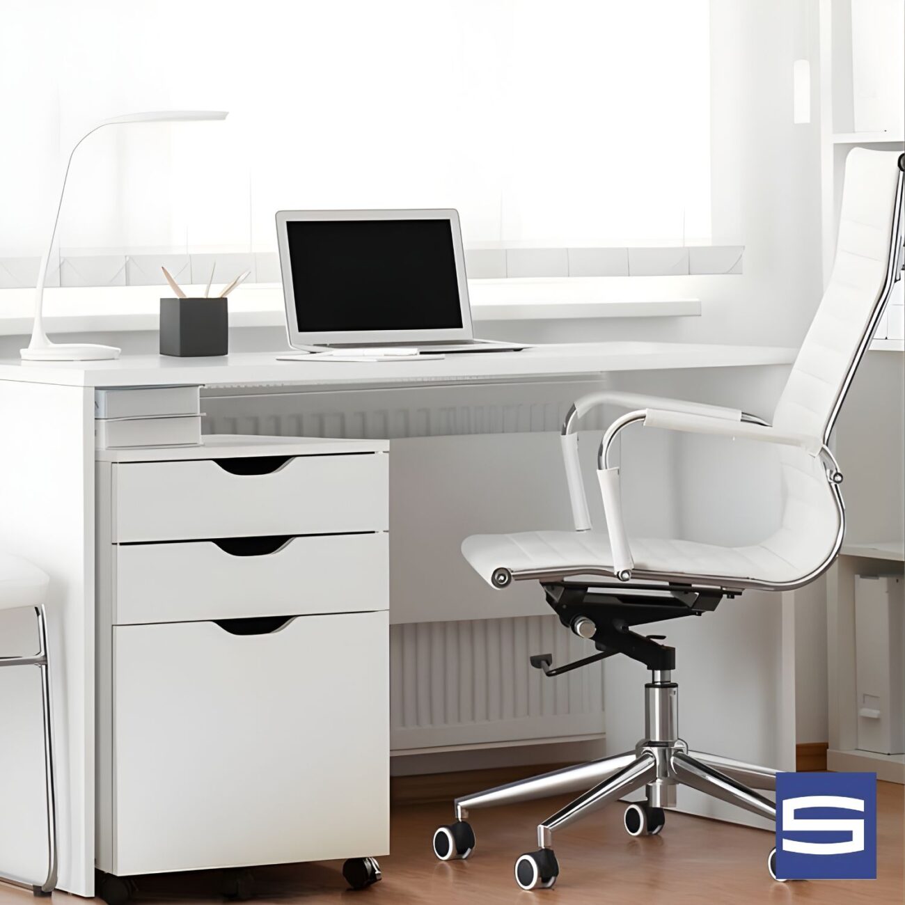 Olly Filing Cabinet - White