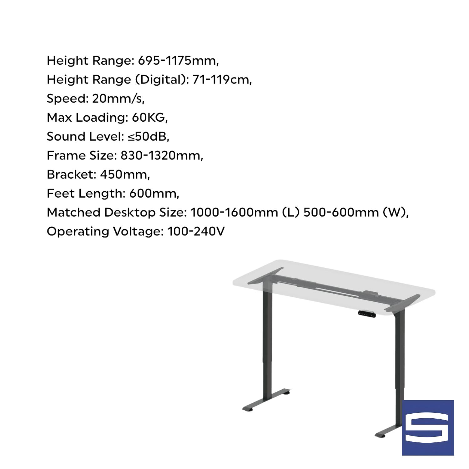 Smart Lift Electric Height Adjustable Desk - Image 3