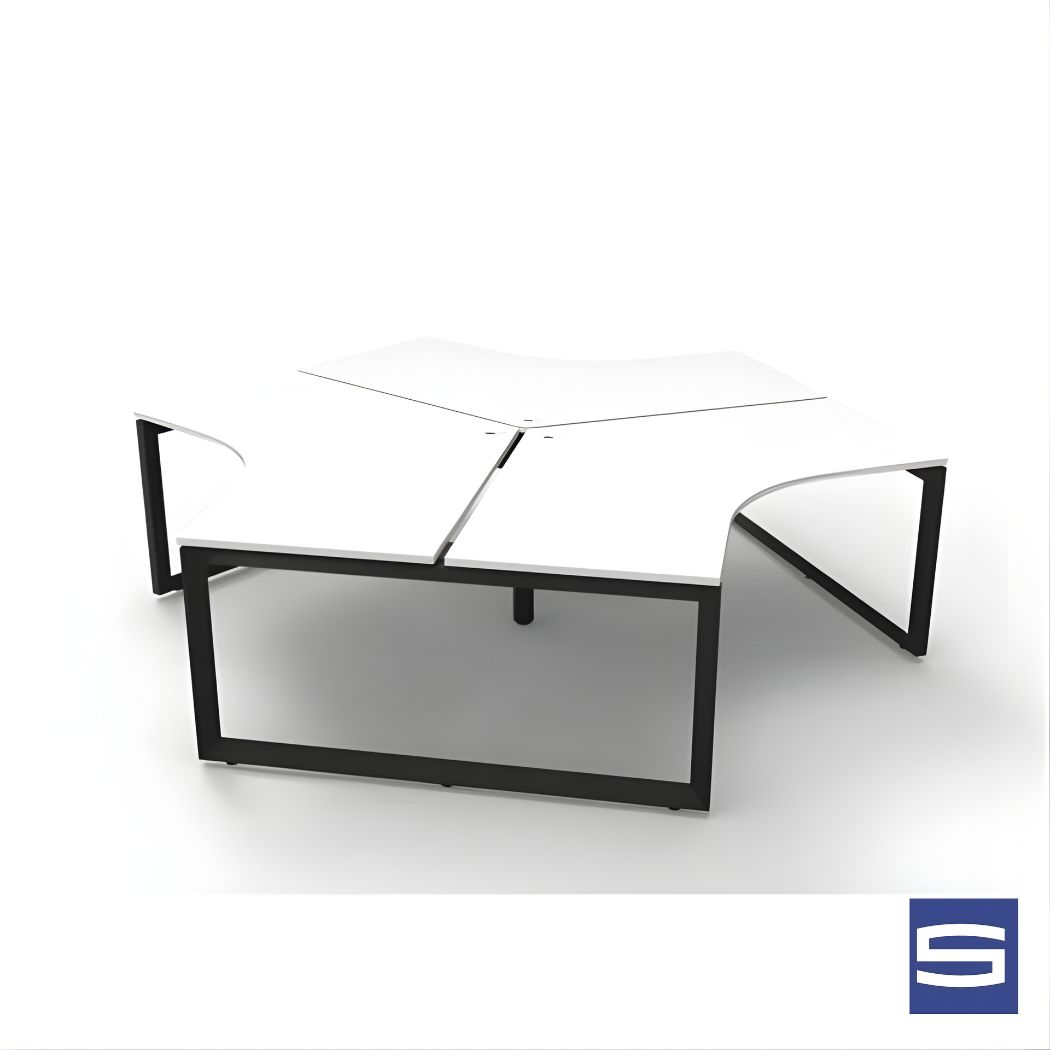 Venzo Workstation - 3 person Workstation - Image 3