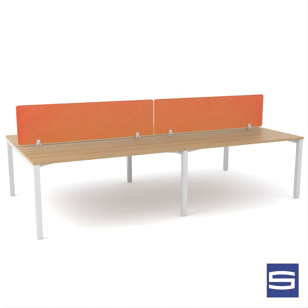 Venzo Workstation - 4-User Double-Sided Desk - Image 3