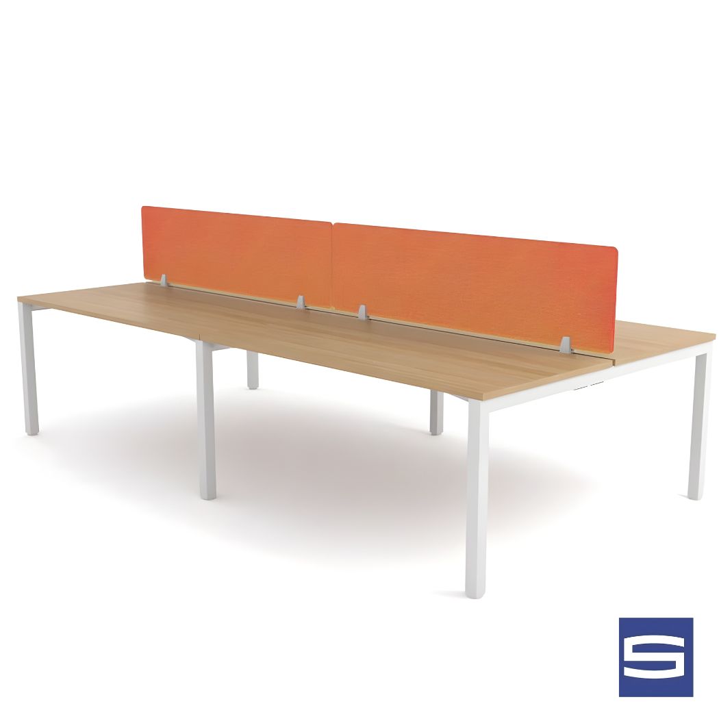 Venzo Workstation - 4-User Double-Sided Desk - Image 4