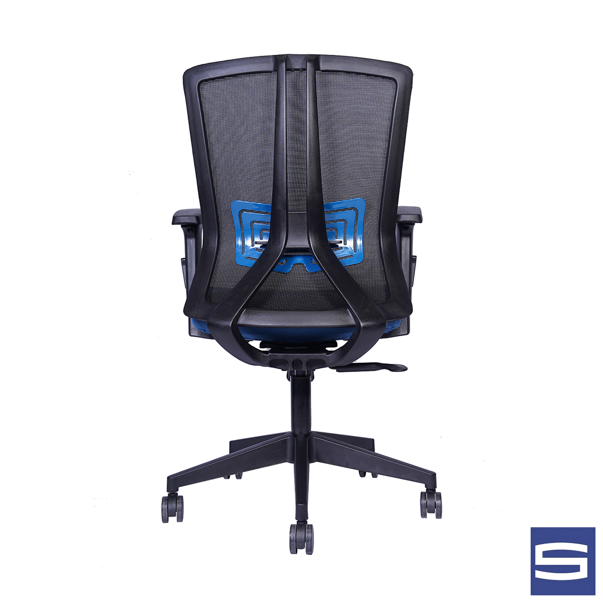 Serena Mid Back Chair-Blue - Image 4