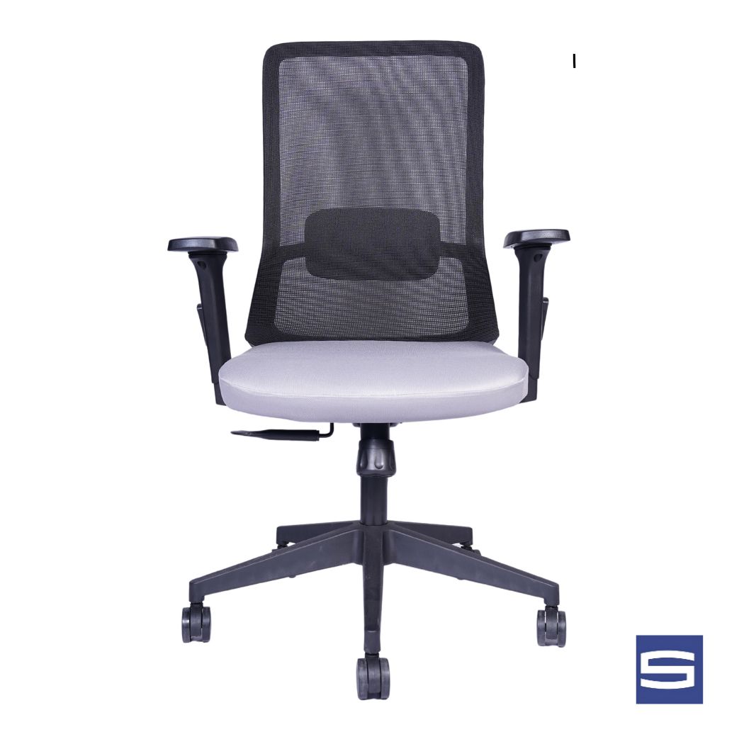 Allure Mid Back Chair - Black With Grey - Image 2