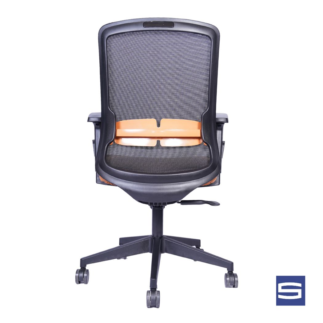 Solace Mid Back Chair – Black With Orange - Image 2