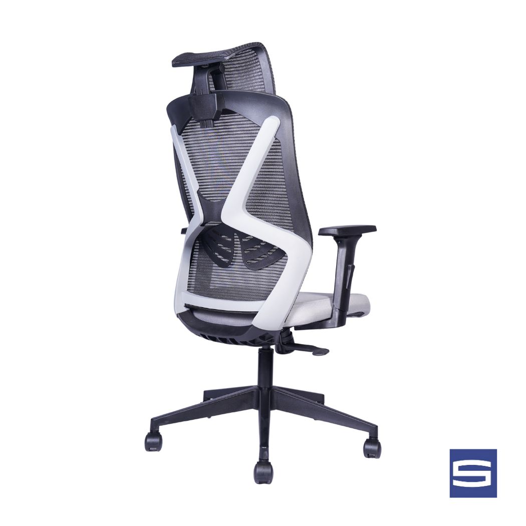 Spider High Back Chair – Black With Grey - Image 4