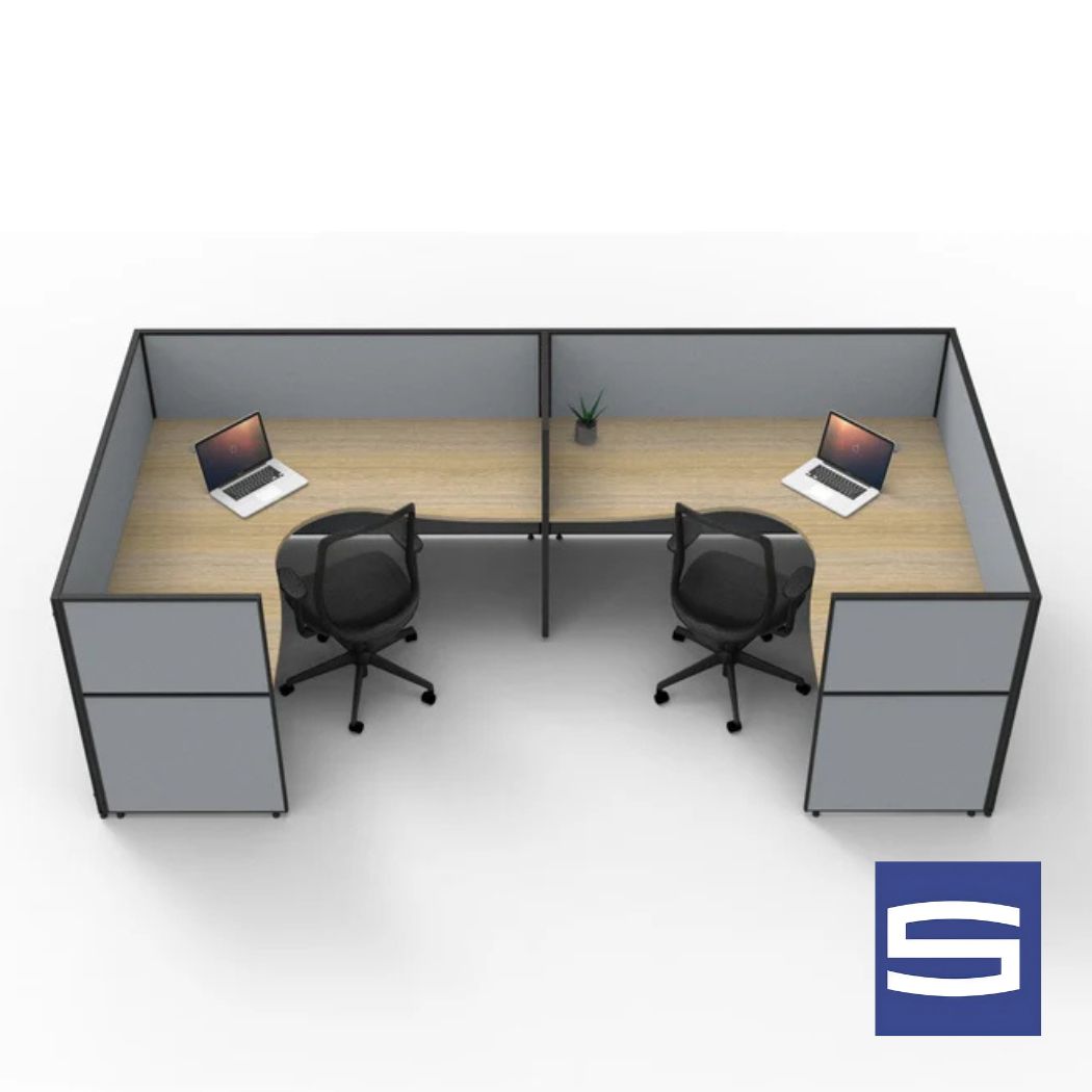 Corner Workstations - 2 Person 'U' Configuration - Image 2