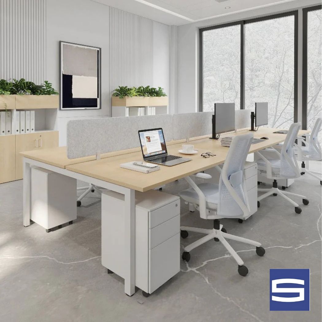 6 Person Workstation Back To Back - Image 2