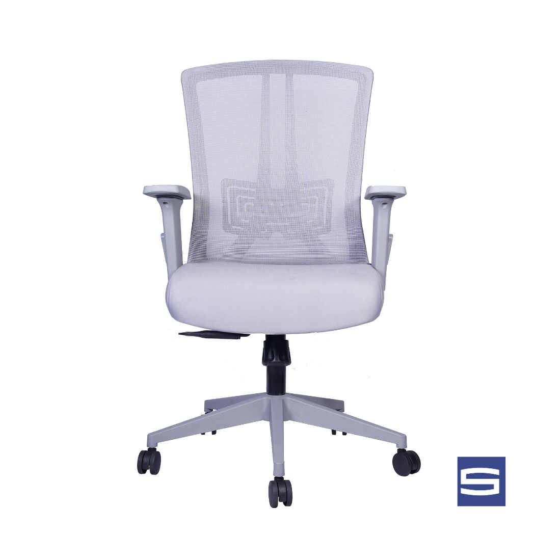 Serena Mid Back Chair - Grey - Image 3