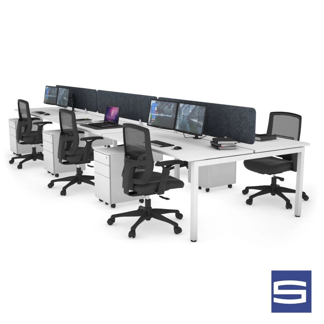 6 Person Workstation Back To Back - Image 3