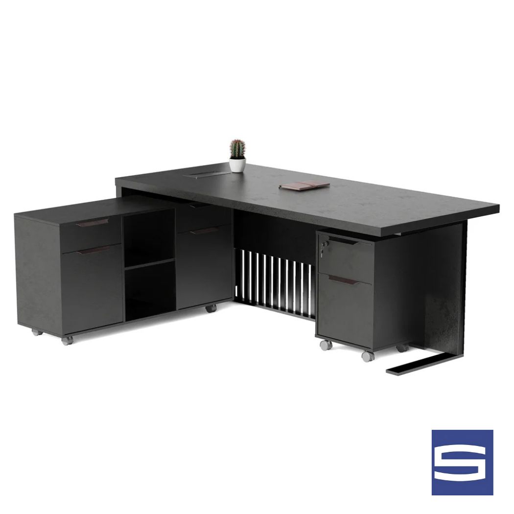 Black Executive Desk - Image 2