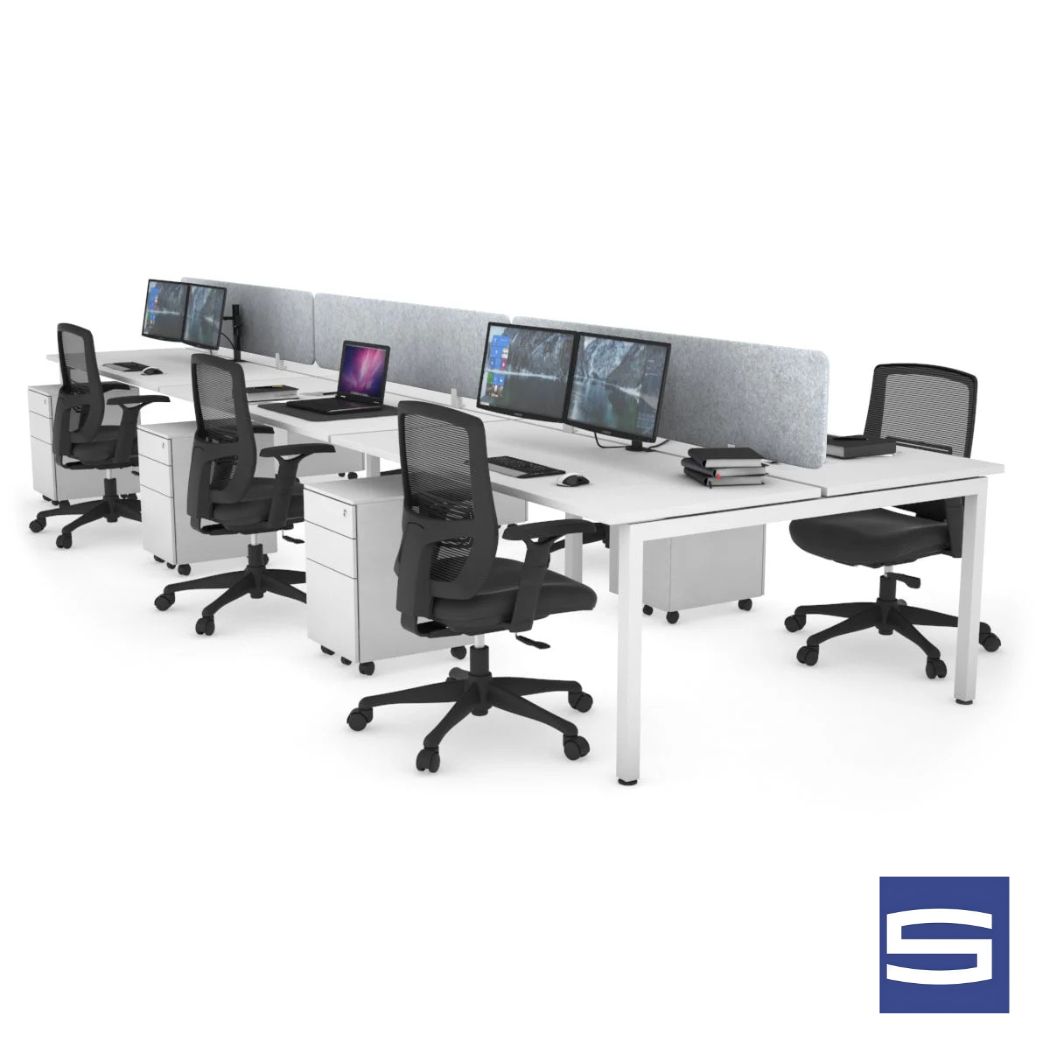 6 Person Workstation Back To Back - Image 4