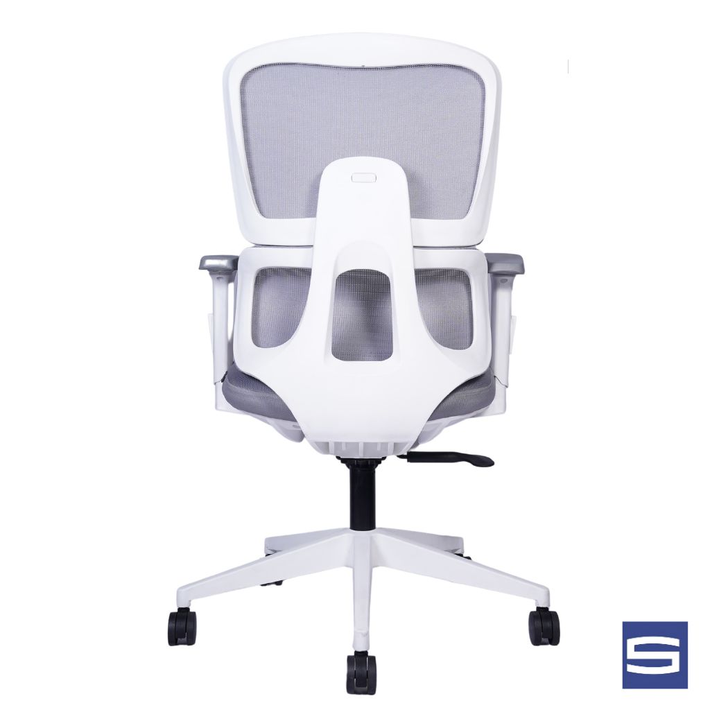 Adore Mid Back Chair – Grey with White - Image 3