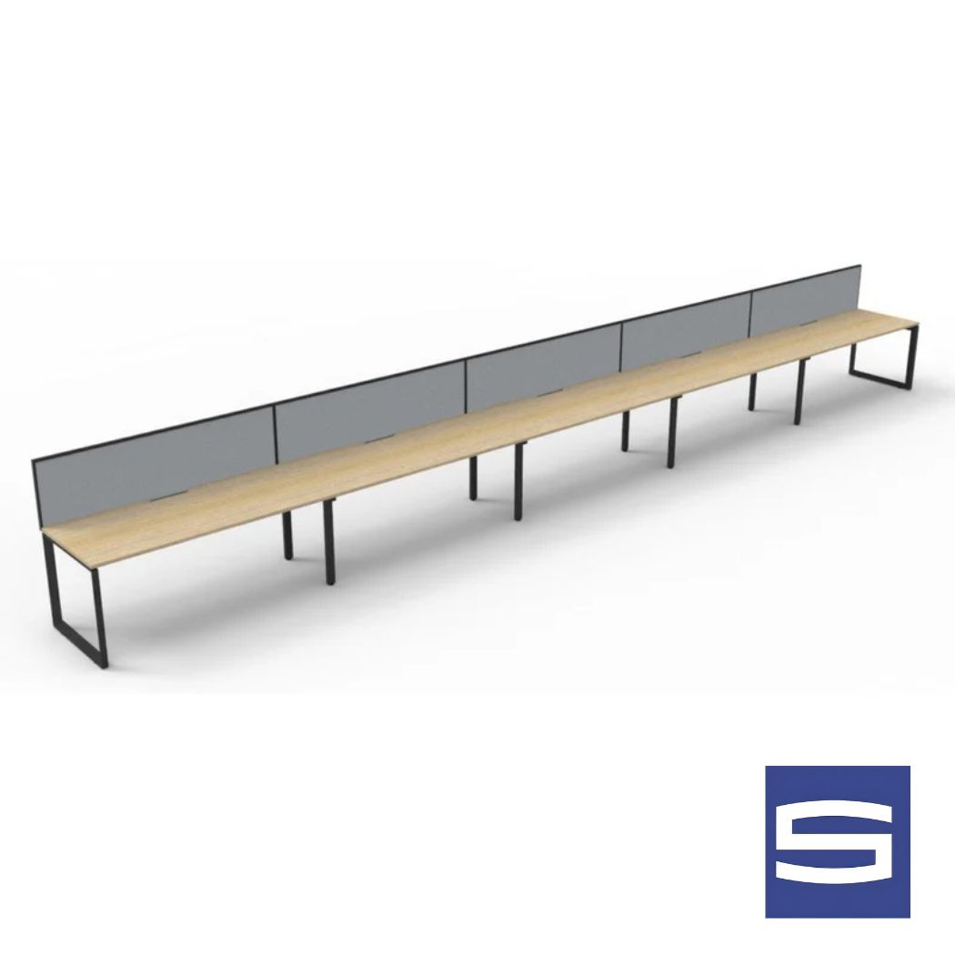 5 Person Single Sided Workstation - With Screen - Image 5