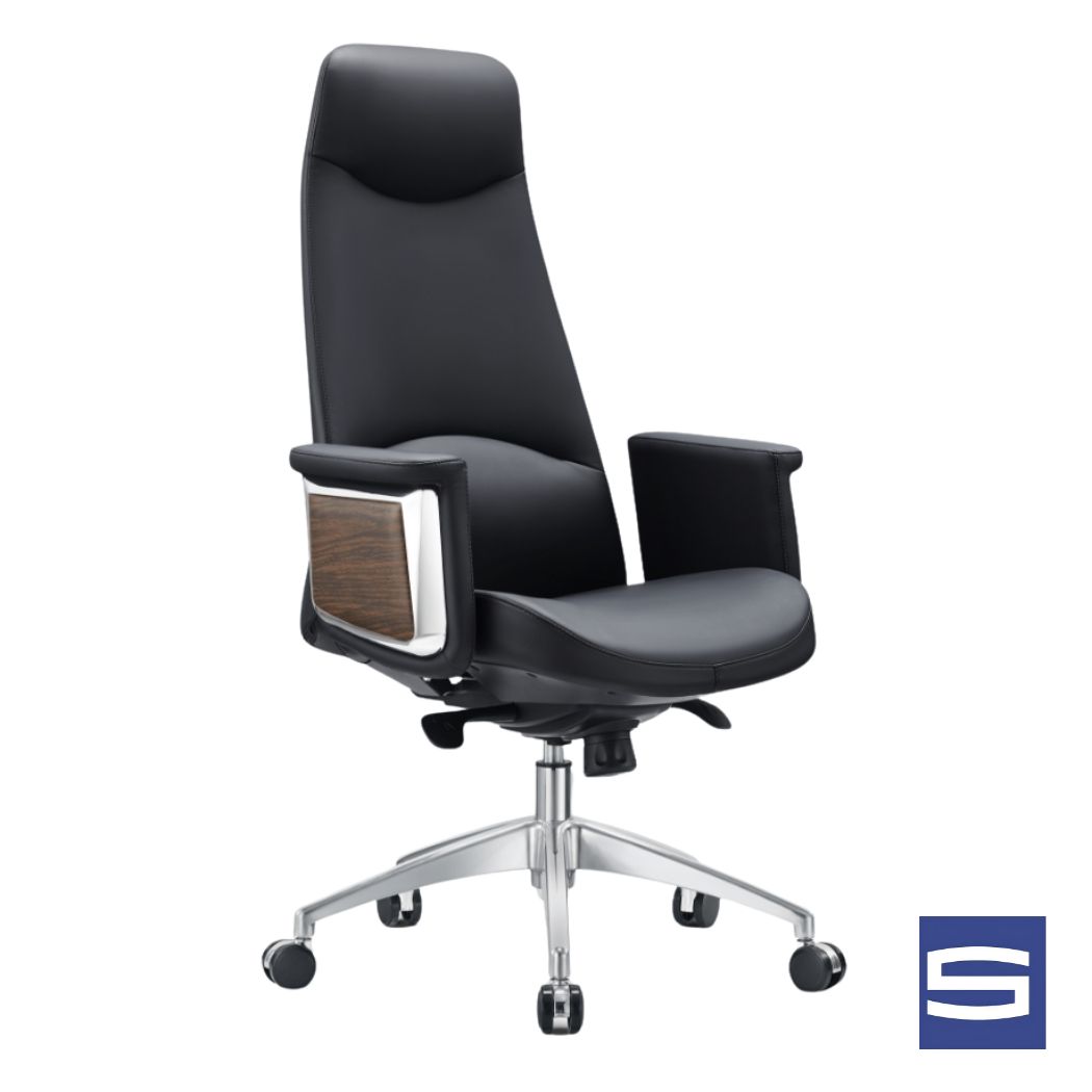 Posh High Back Executive Chair - Black - Image 3