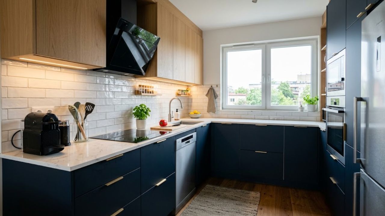 L Shape Modular Kitchen