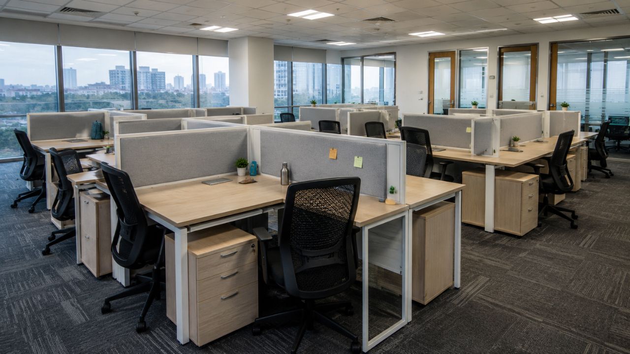 Office Workstation with Partition