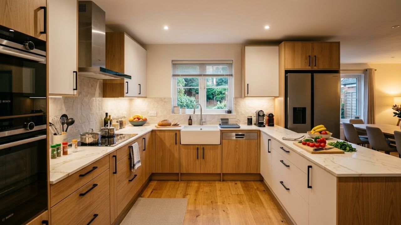 U Shape Modular Kitchen