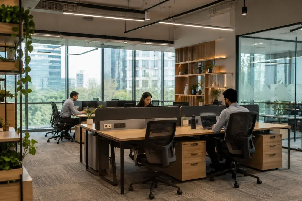 Open-plan office layout designed to improve team collaboration and communication